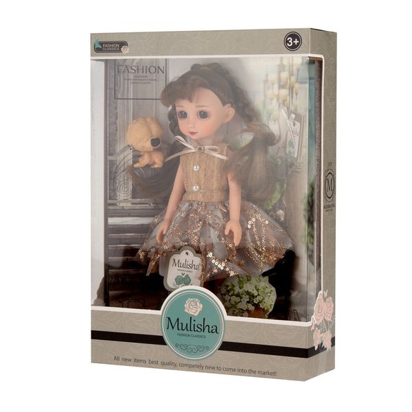 Кукла Мулиша со своим любимцем коллекция Ванильное небо , 33 см.
