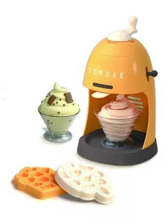 Набор для лепки Машинка для мороженого,  тесто 8 цветов,  225 г, машинка для мороженого, 2 насадки (Вид 1)
