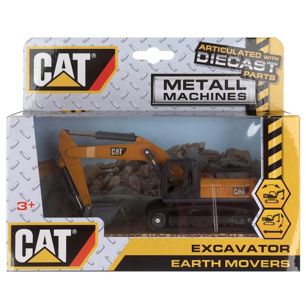 Модель металл ЭКСКАВАТОР лицензия cat 14см, подв. дет (ковш и корпус) - 2008I025-R