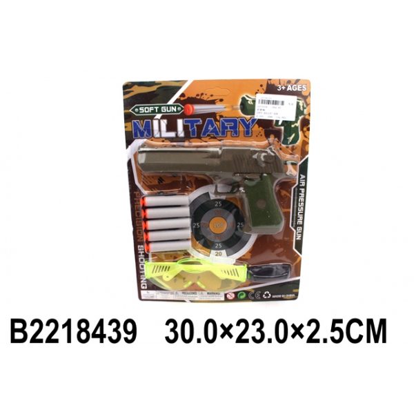 Пистолет с присосками, с аксесс. на карт. B2218439