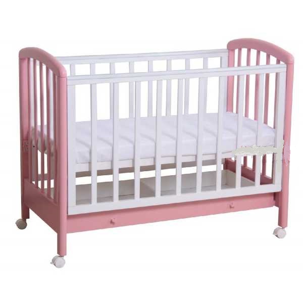 Кровать детская Фея 600 белый-розовый