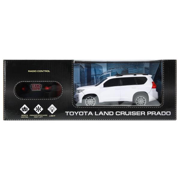 Машина ру TOYOTA PRADO свет, 19 см, ,бел, кор - PRADO-19L-WH
