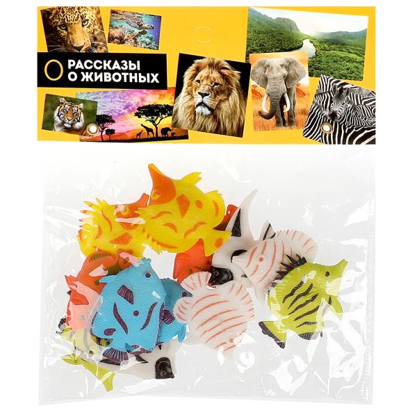 Игрушка пластизоль рифовые рыбки 6,25см 12ассорти набор, пакет ИГРАЕМ ВМЕСТЕ 832A-2RF