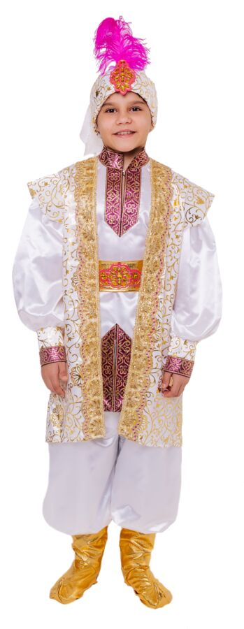 2116 к-21 Костюмы Султан (жилет, рубаха, шаровары с сапогами, чалма) размер 116-60