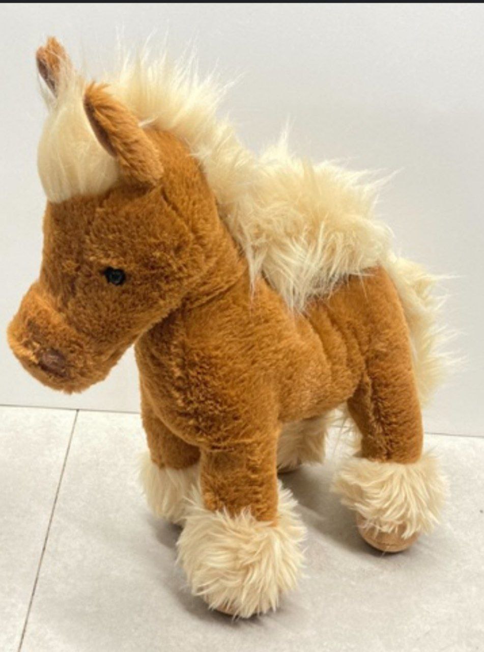 Мягкая игрушка лошадка, цвет светло-коричневый, 22см