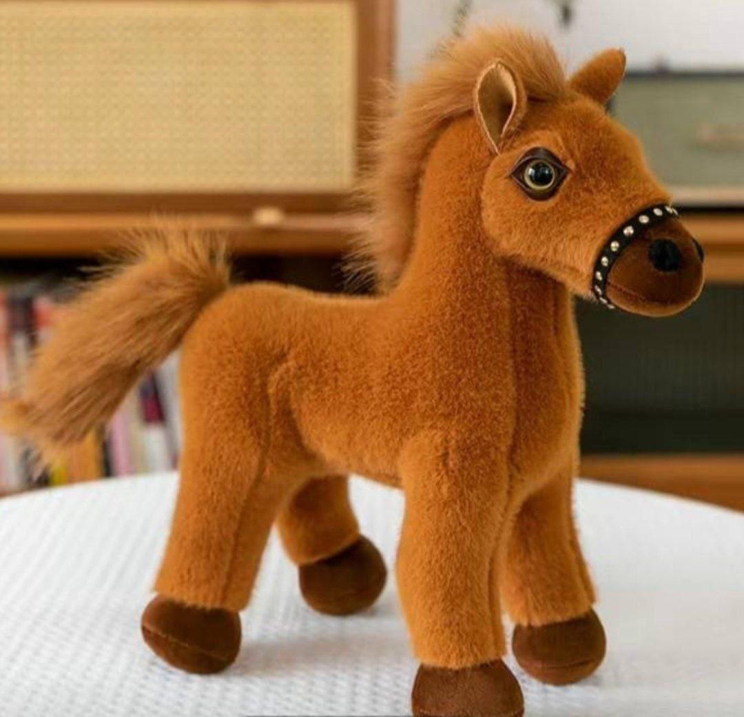 Мягкая игрушка лошадка, цвет коричневый, 25см