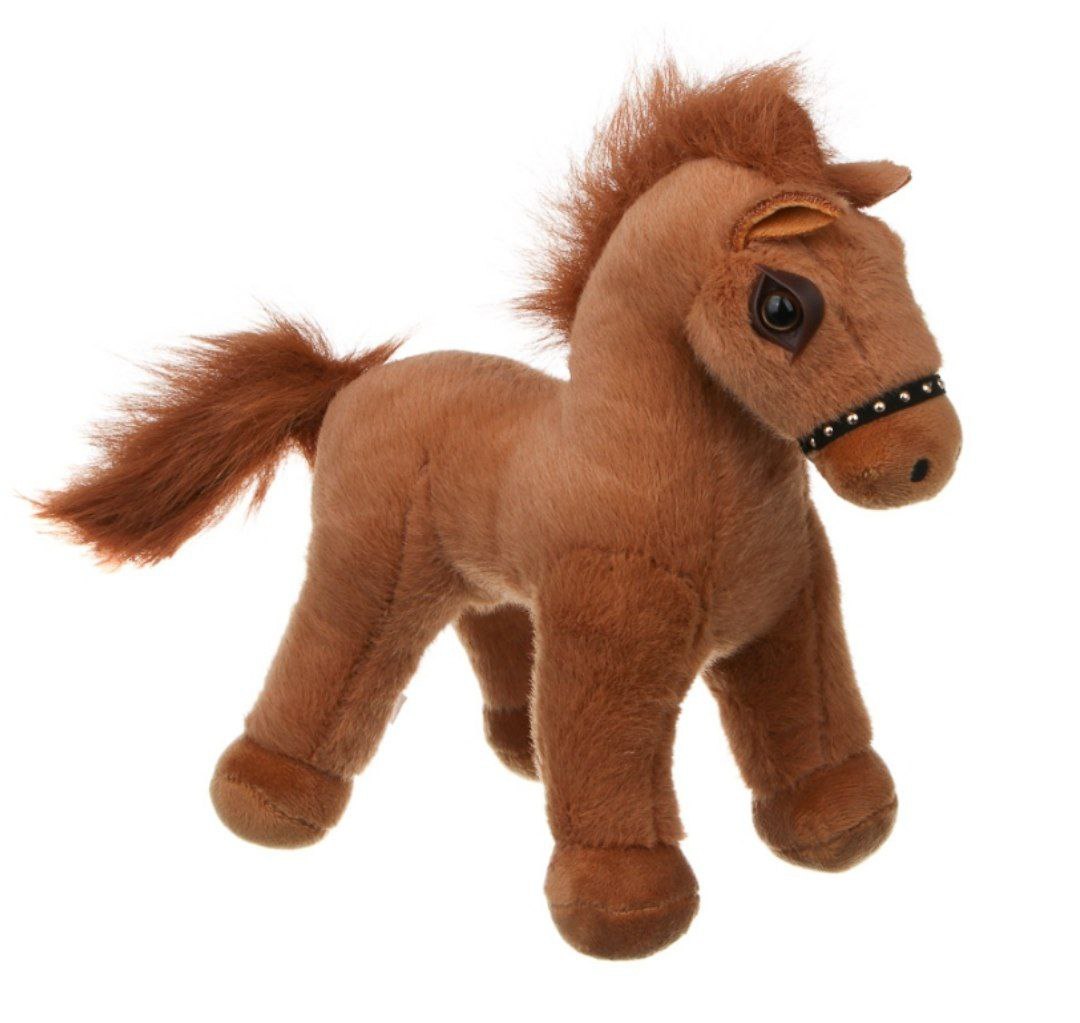 Мягкая игрушка лошадка, цвет светло-коричневый, 25см