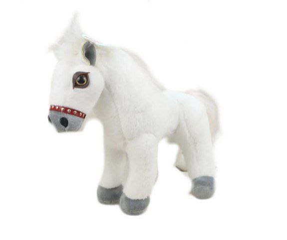 Мягкая игрушка лошадка ,цвет белый,25см