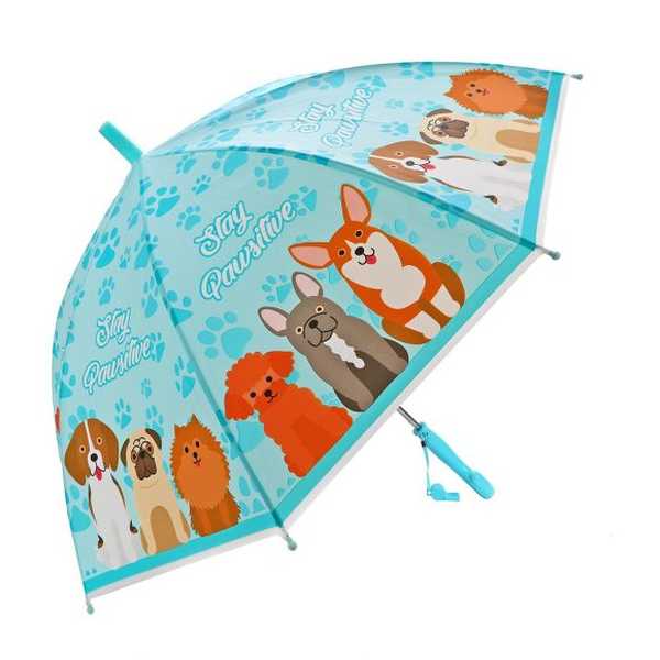 Зонт детский Щенки, 48см, свисток, полуавтомат