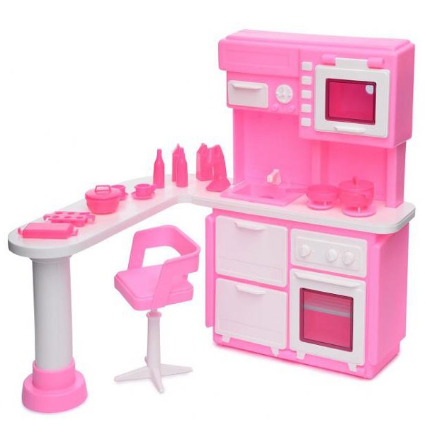 Мебель Кухня для куклы Розовая С-1388 Огонек  (Вид 2)