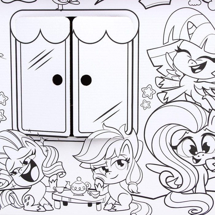 Дом из картона Дом-раскраска набор для творчества, My little pony, Мой маленький пони  6766245 (Вид 5)