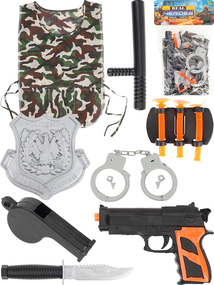Набор полицейского.Спецназ.(9 предм.,в пак.)(34,5х20х4 см).Арт. 2297483