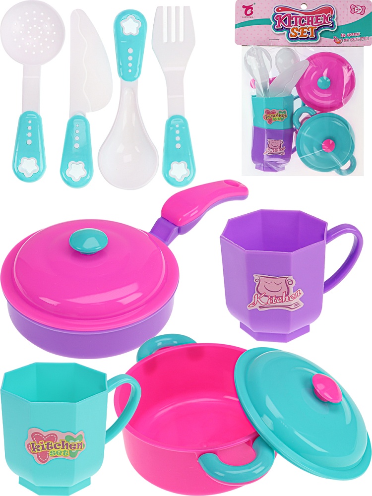 Набор посуды, микс (17 предметов) пластик, 21,5х5х17см, в пакете ( Арт. 2147857)