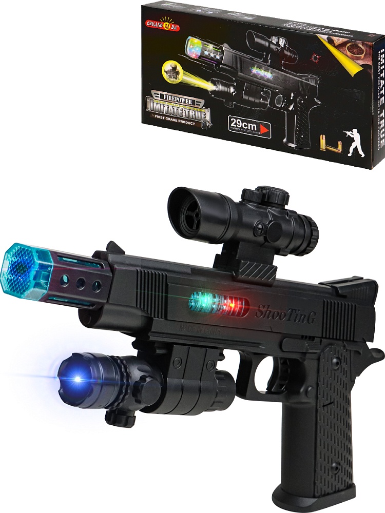 Оружие Военное(свет, звук,проектор, прицел, 3*AА не в к-те,в кор.)(29х17,5cм) (Арт.Y8629160)