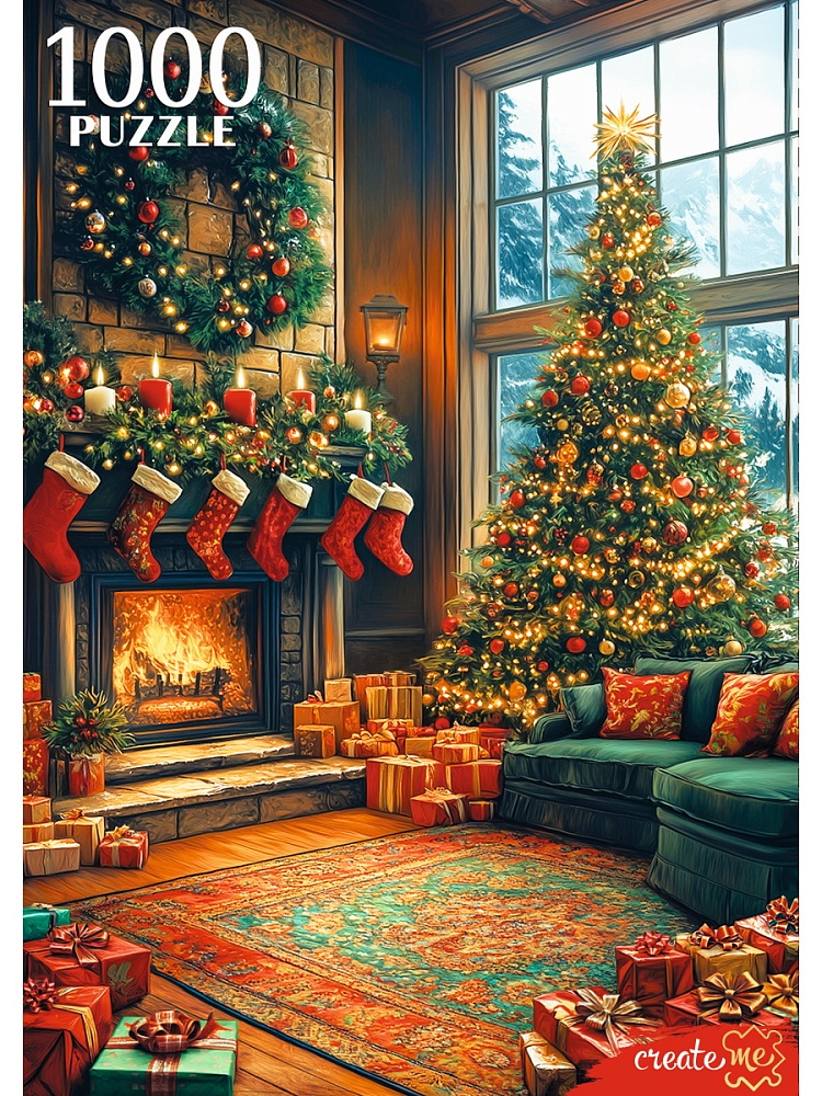 ПАЗЛЫ 1000 элементов. ПРАЗДНИЧНАЯ ГОСТИННАЯ (арт.П1000-7634)