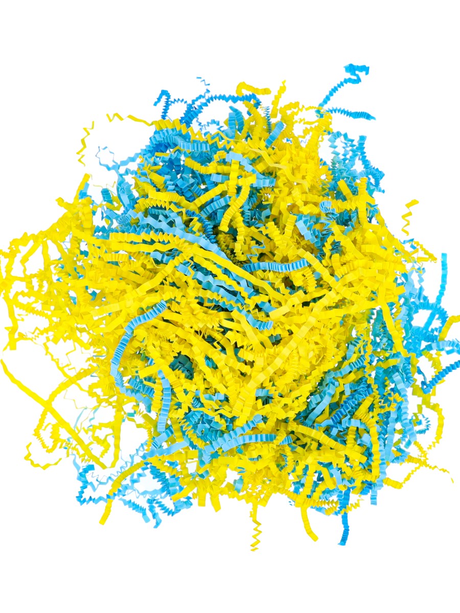 Бумажный наполнитель Микс Интенсив (желтый, голубой), 100г, ширина 2 мм НБ-2122