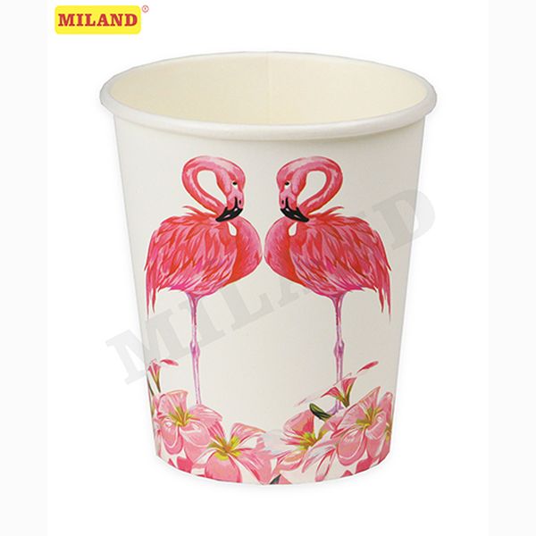 Бумажные стаканы Красивые фламинго в ассортименте,250 мл,6 шт, еврослот СП-5316