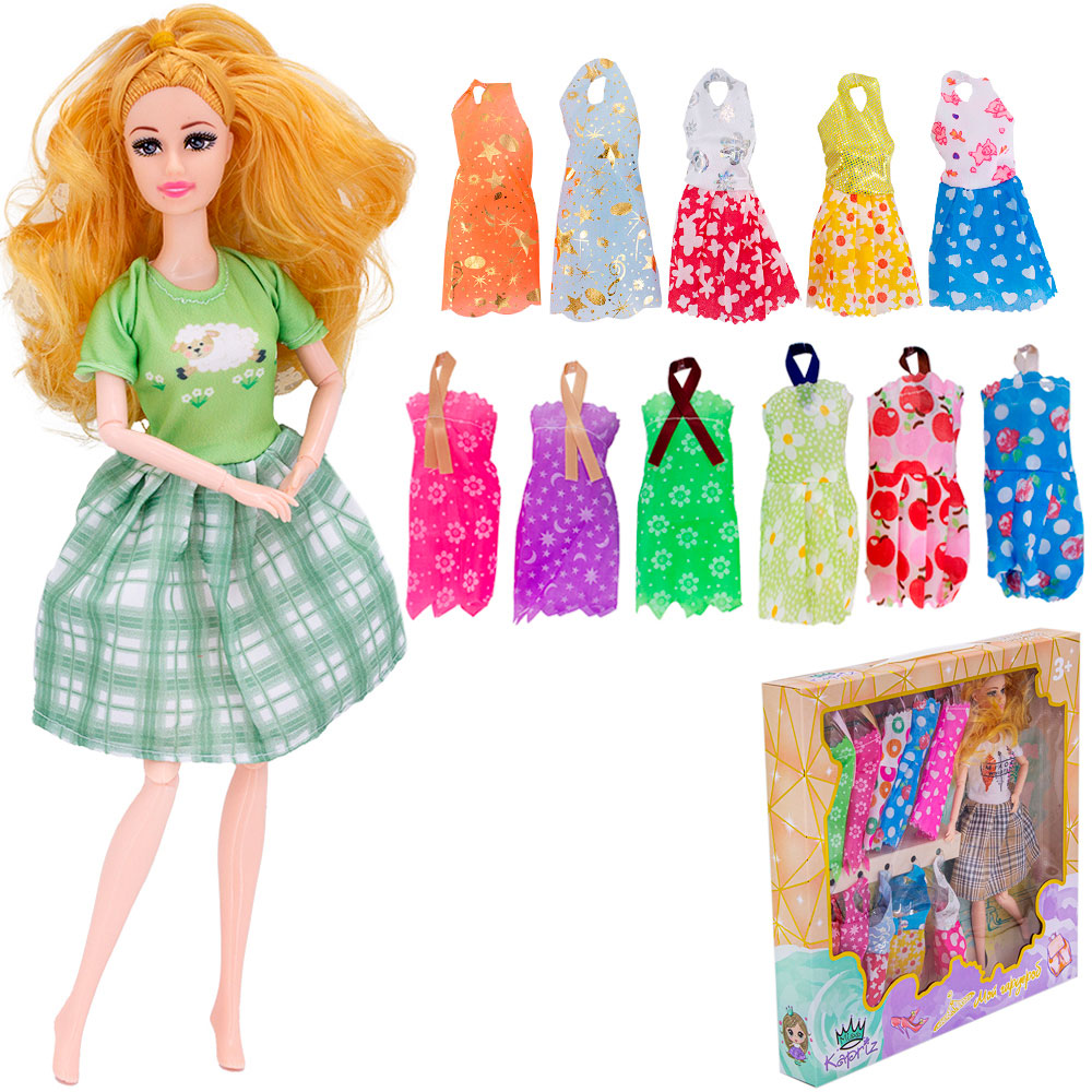 Кукла Miss Kapriz YSYY1104-1 Мой гардероб с набором платьев в кор. Акциякуклы
