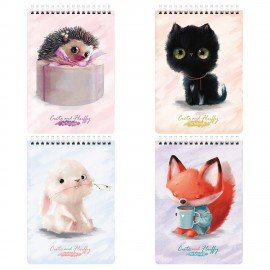 Блокнот А5 146х206мм, 60л, гребень, картон, клетка, BRAUBERG, 114364