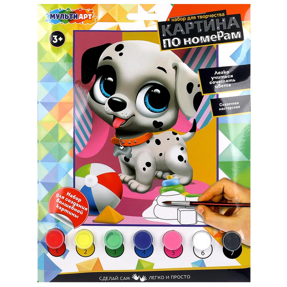 Раскраска по номерам 17х23 см долматинец МУЛЬТИ АРТ CANV17X23-113690 (Вид 2)