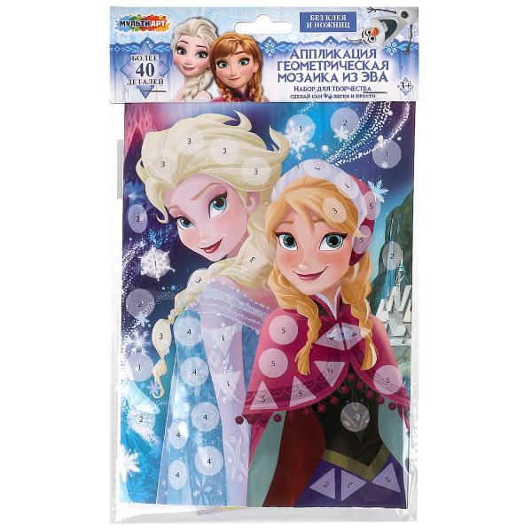 Геометрическая мозаика из эва 15х21 см снежная принцесса МУЛЬТИ АРТ EVAGEO-112357