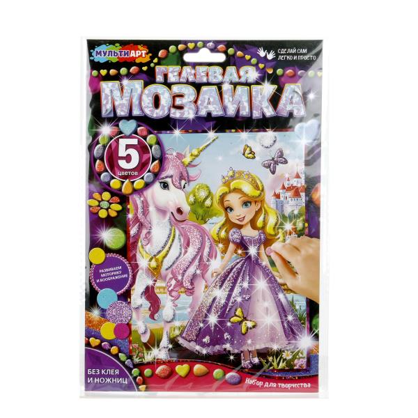 Гелевая мозаика 17x23 см принцесса МУЛЬТИ АРТ GEL-123485