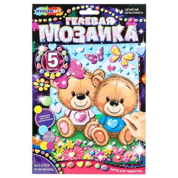 Гелевая мозаика 17*23 см мишки МУЛЬТИ АРТ GEL-BEAR (100)