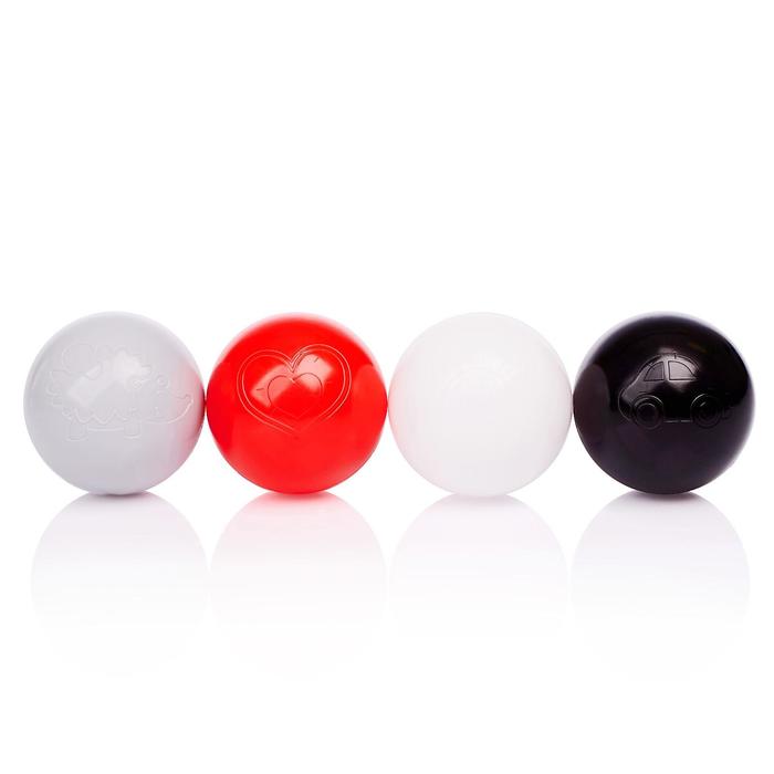 Набор шаров 150 шт (красный  , Серый , белый, черный ) 4328411 (Вид 4)