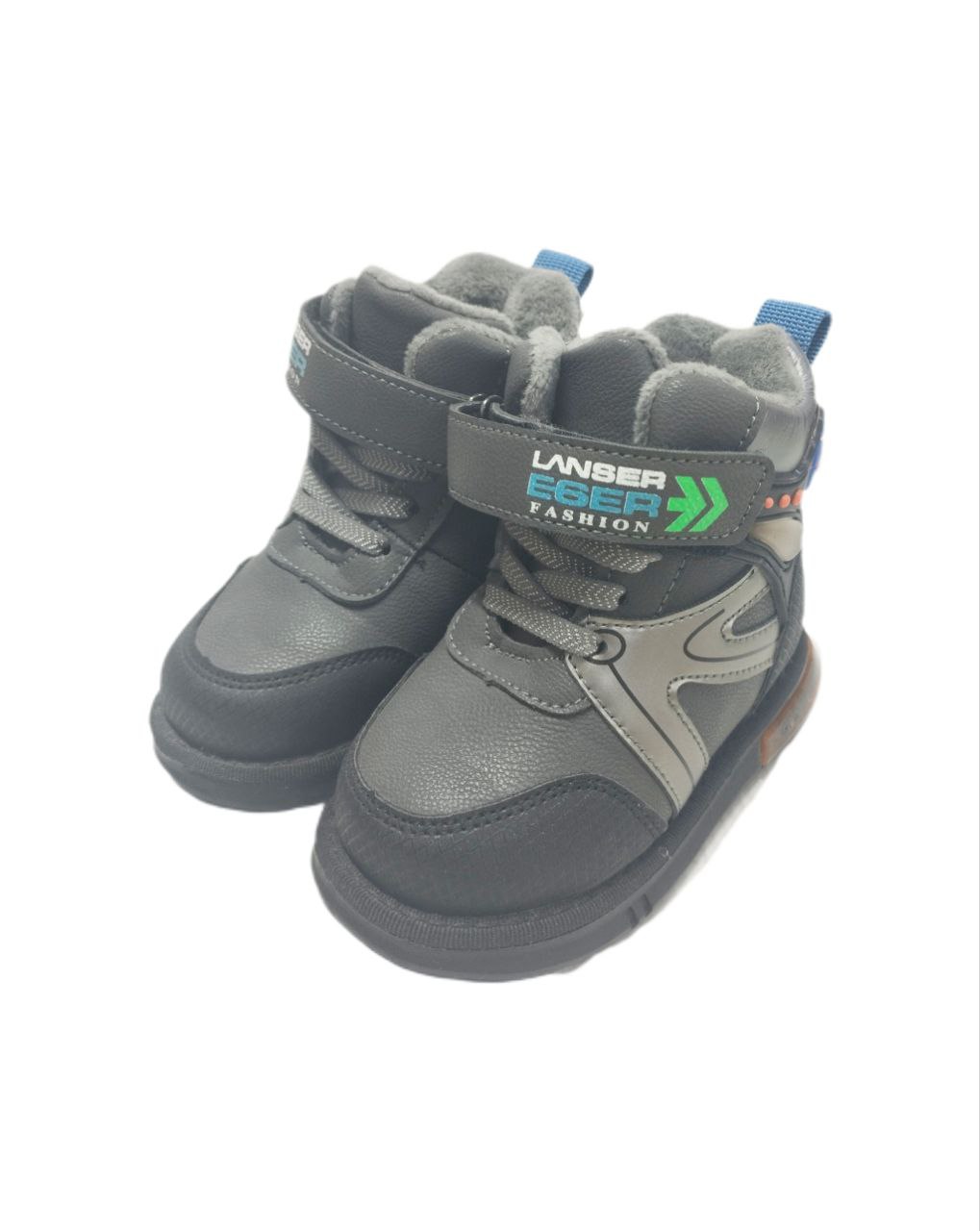 Ботинки серые  K-538 серый р24