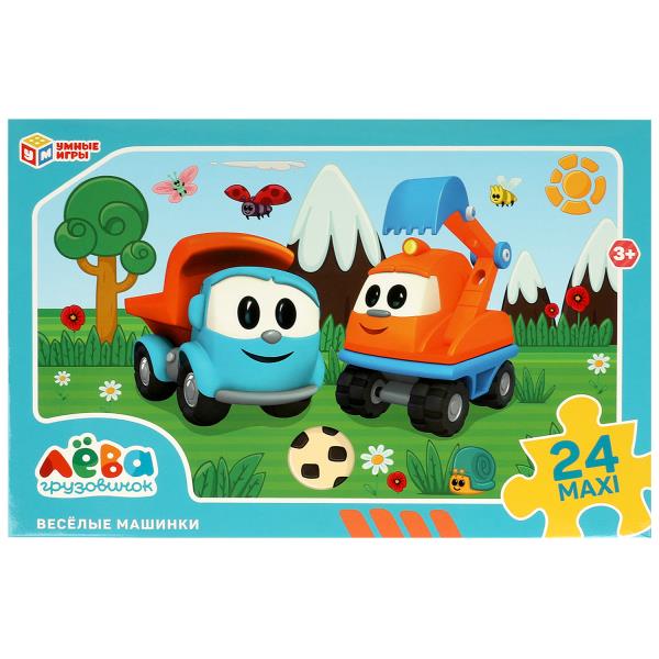 Грузовичок Лёва. Макси-пазлы в большой коробке. 24 детали. 355х240х35 мм. Умные игры 4660254410916