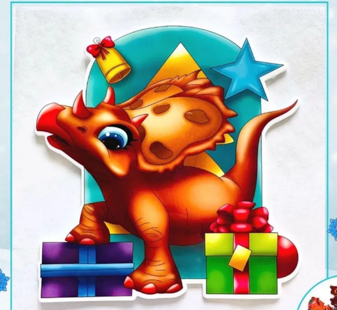 Наклейка силиконовая Новый год