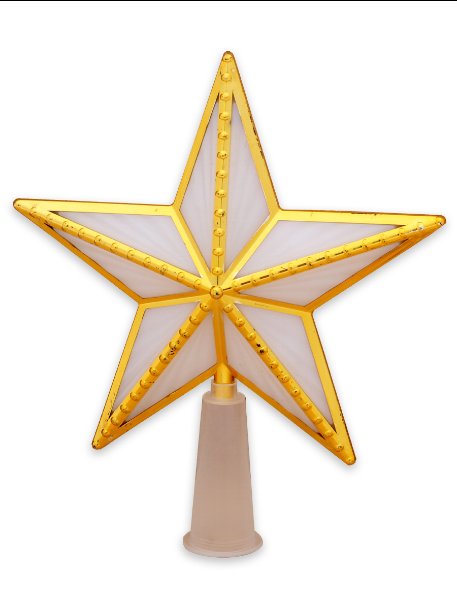 Верхушка на ёлку.Звезда с золотом,15х15см,10 LED,1 режим,мульти НЛ-8349