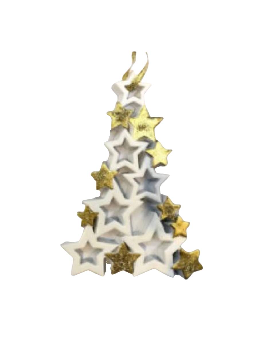 Новогоднее подвесное украшение Звездная елка 13*8,5 см  НУ-5046