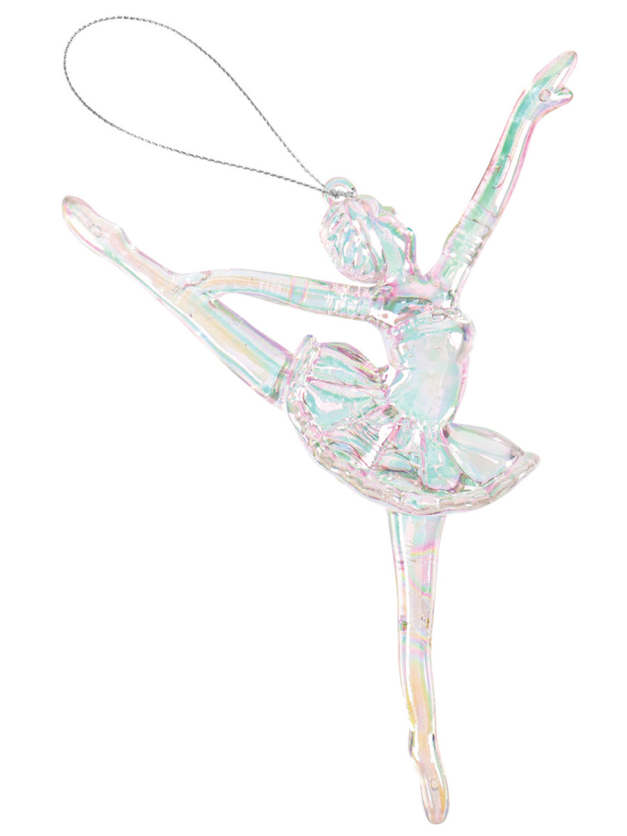 Новогоднее подвесное украшение из акрила Изящная балерина 16*10 см  НУ-5010