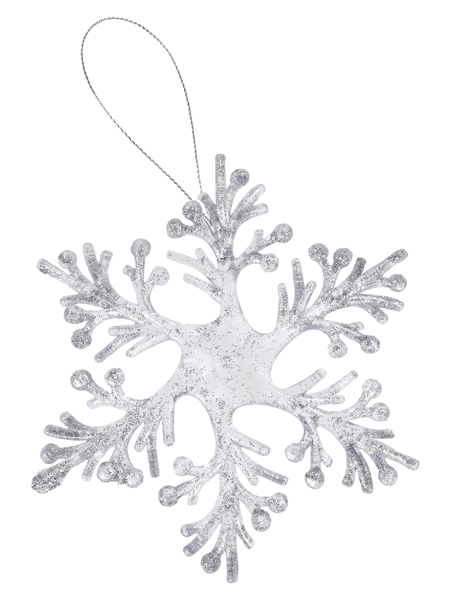 Новогоднее подвесное украшение из акрила Удивительная снежинка 14,5*14,5 см НУ-5024
