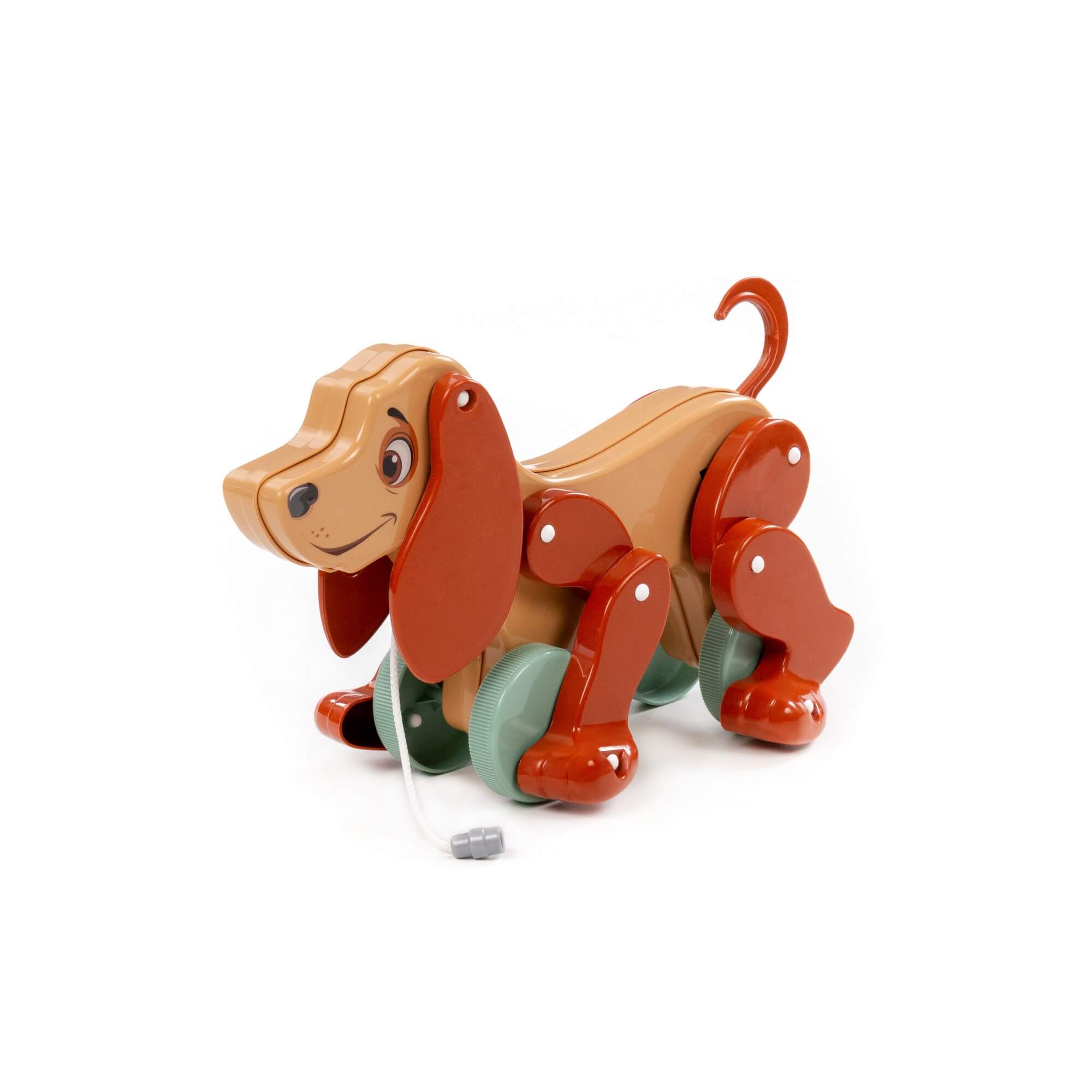 арт 48718, Собака-каталка Боби (бежево-коричневый) (в пакете) (Вид 2)