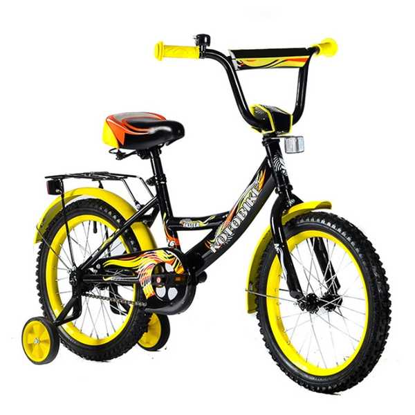 Велосипед 2-х 14 KOTOBIKE Faster черно-желтый KT-Faster-14-Blk-750-20 (Вид 1)