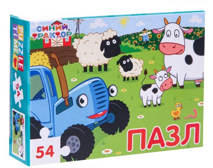 Пазл Малыши на ферме, Синий трактор, 54 элемента 7673642