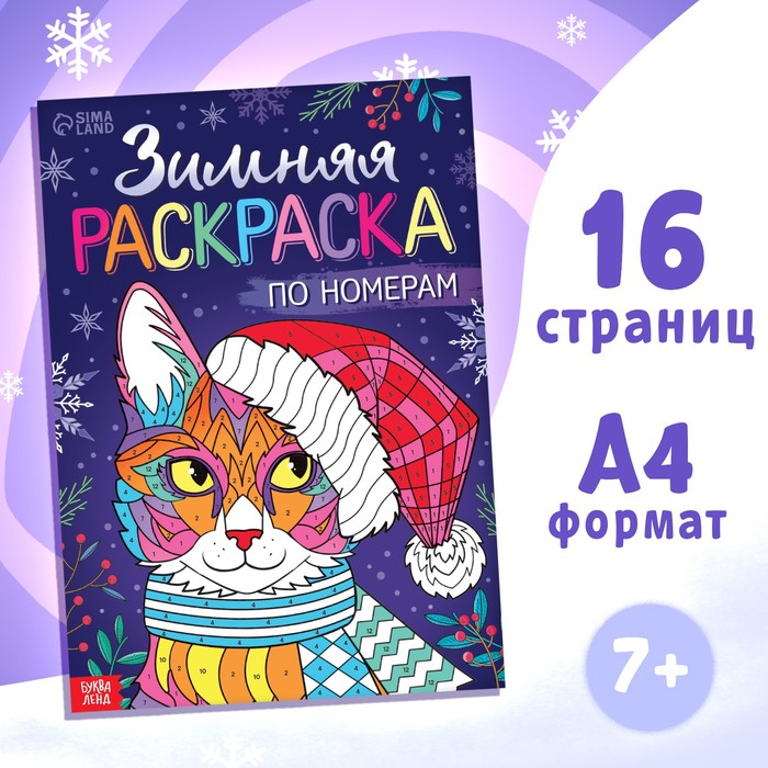 Раскраска по номерам «Зимняя», 16 стр., А4 9910797