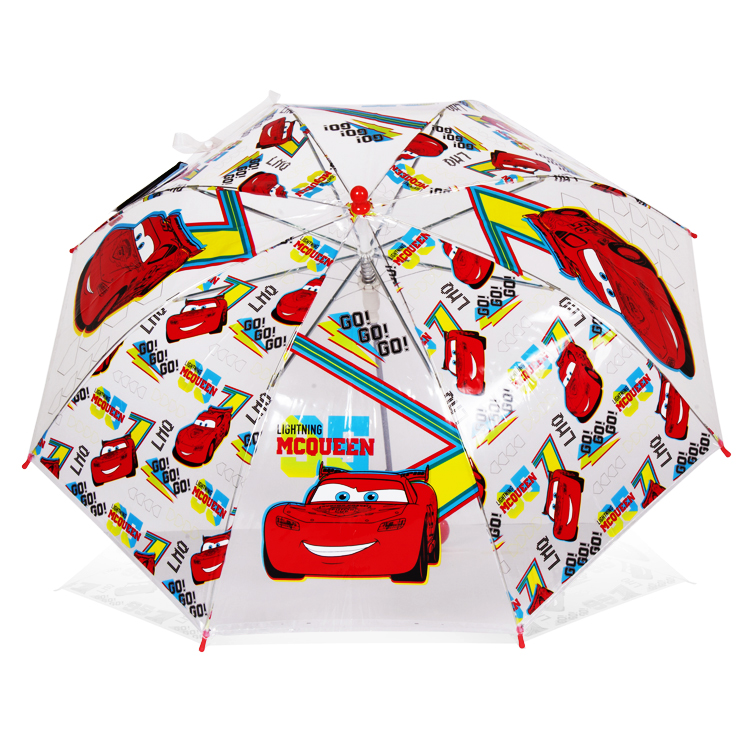 Зонт детский Disney Тачки Молния Маккуин (50 см, прозрач., авто., POE)