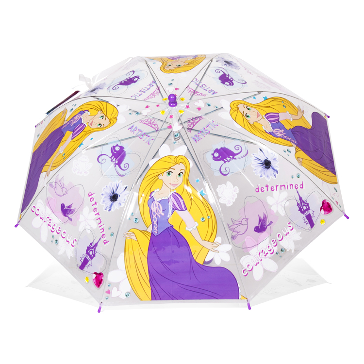 Зонт детский Принцесса Disney Рапунцель (50 см, прозрач., авто., POE)