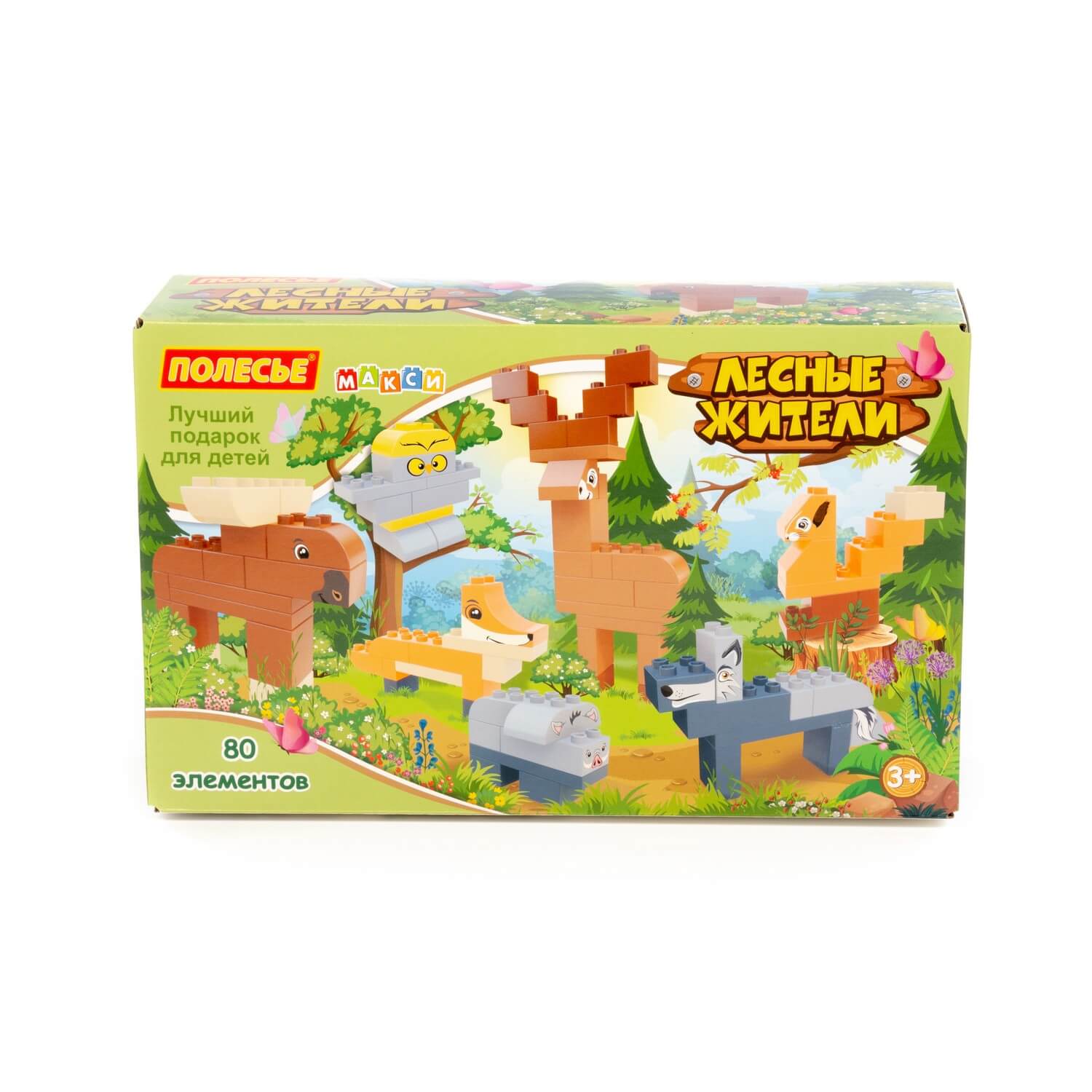 арт 94906, Конструктор Макси - Лесные жители (80 элементов) (в коробке)