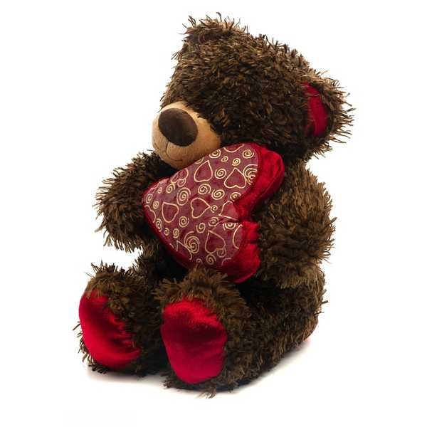 Медвежонок Чиба с сердцем 28 см МЧС01  (Вид 1)