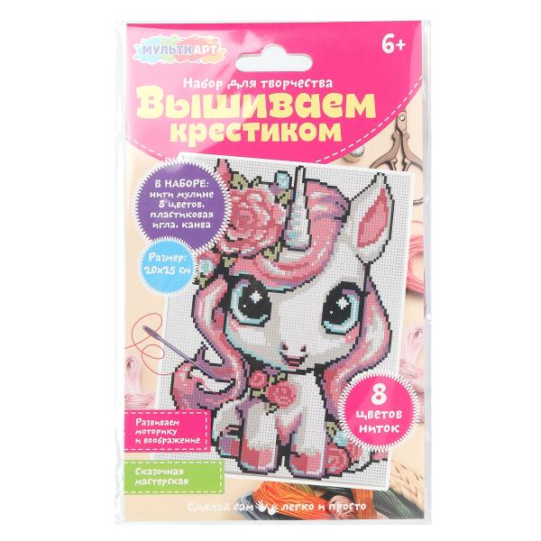 Вышивка единорожка МУЛЬТИ АРТ VSH-121706