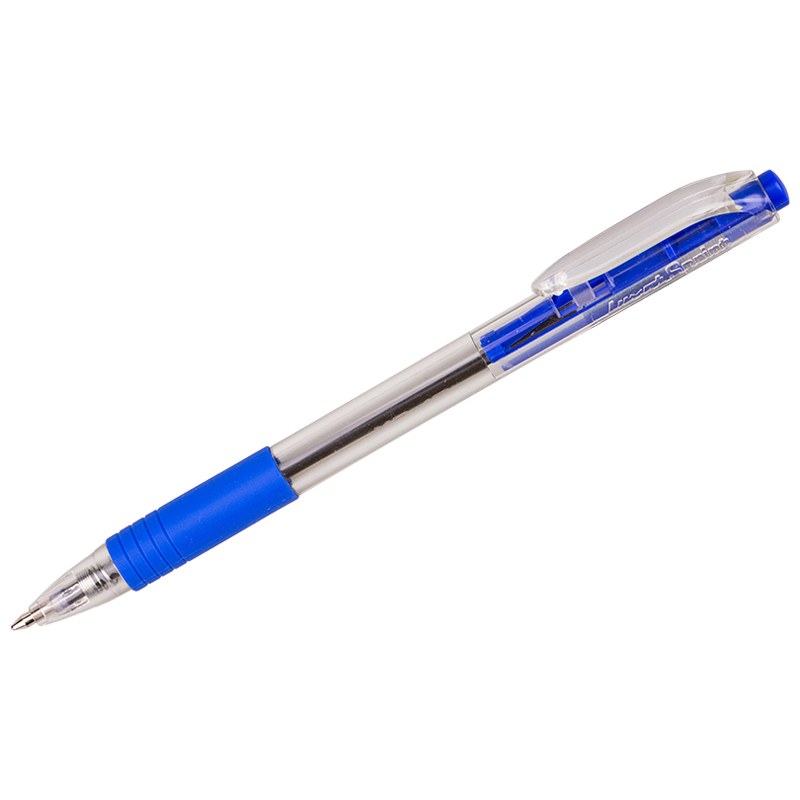 Ручка шариковая автоматическая Luxor Sprint синяя, 1,0мм, грип