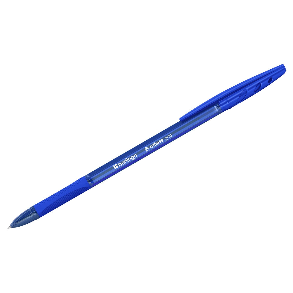 Ручка шариковая Berlingo Tribase grip синяя, 1,0мм, грип