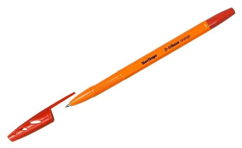Ручка шариковая Berlingo Tribase Orange красная, 0,7мм (Вид 1)