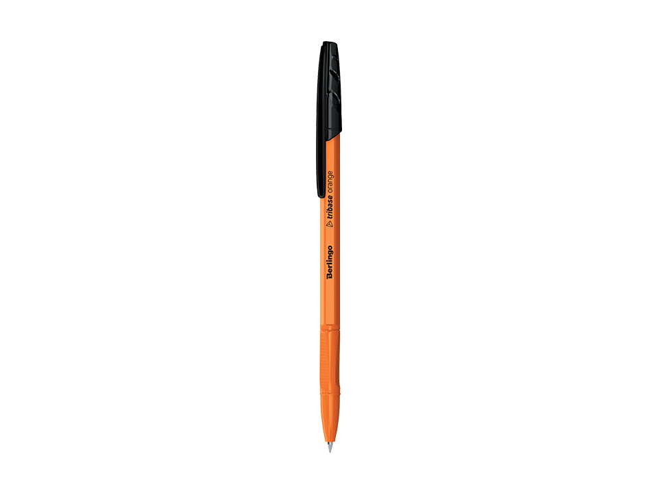 Ручка шариковая Berlingo Tribase Orange черная, 0,7мм (Вид 1)