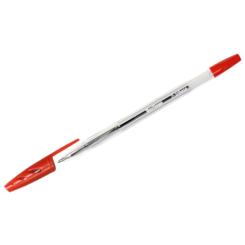 Ручка шариковая Berlingo Tribase красная, 1,0мм (Вид 1)