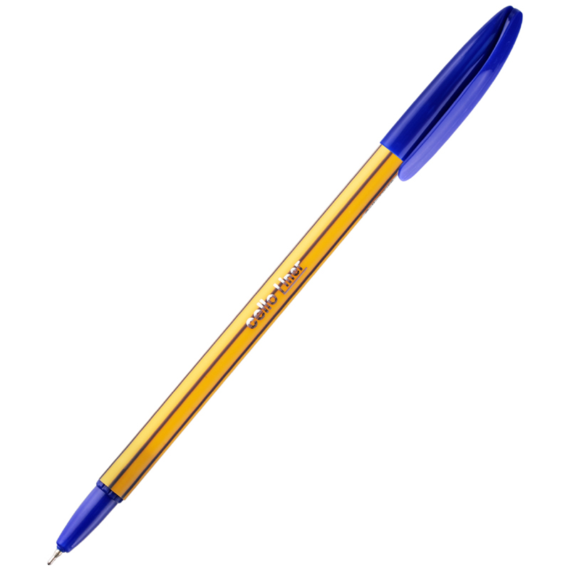 Ручка шариковая Cello Liner синяя, 0,6мм, штрих-код